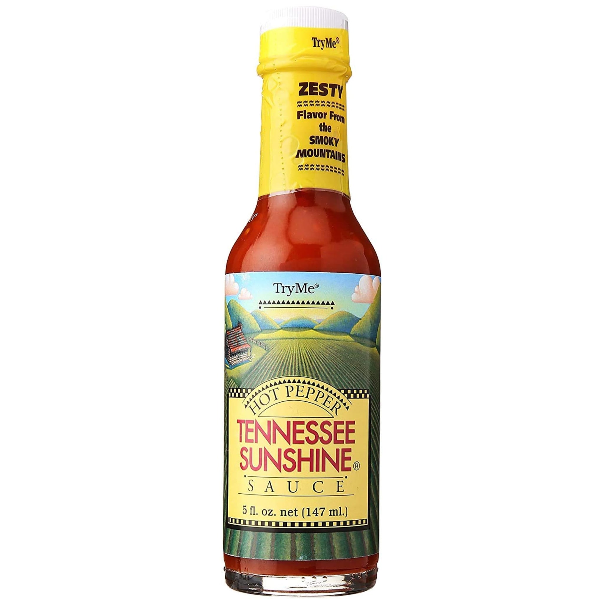 Try Me Tennessee Sunshine Hot Pepper Sauce, 5oz Bottle (Pack of 6)