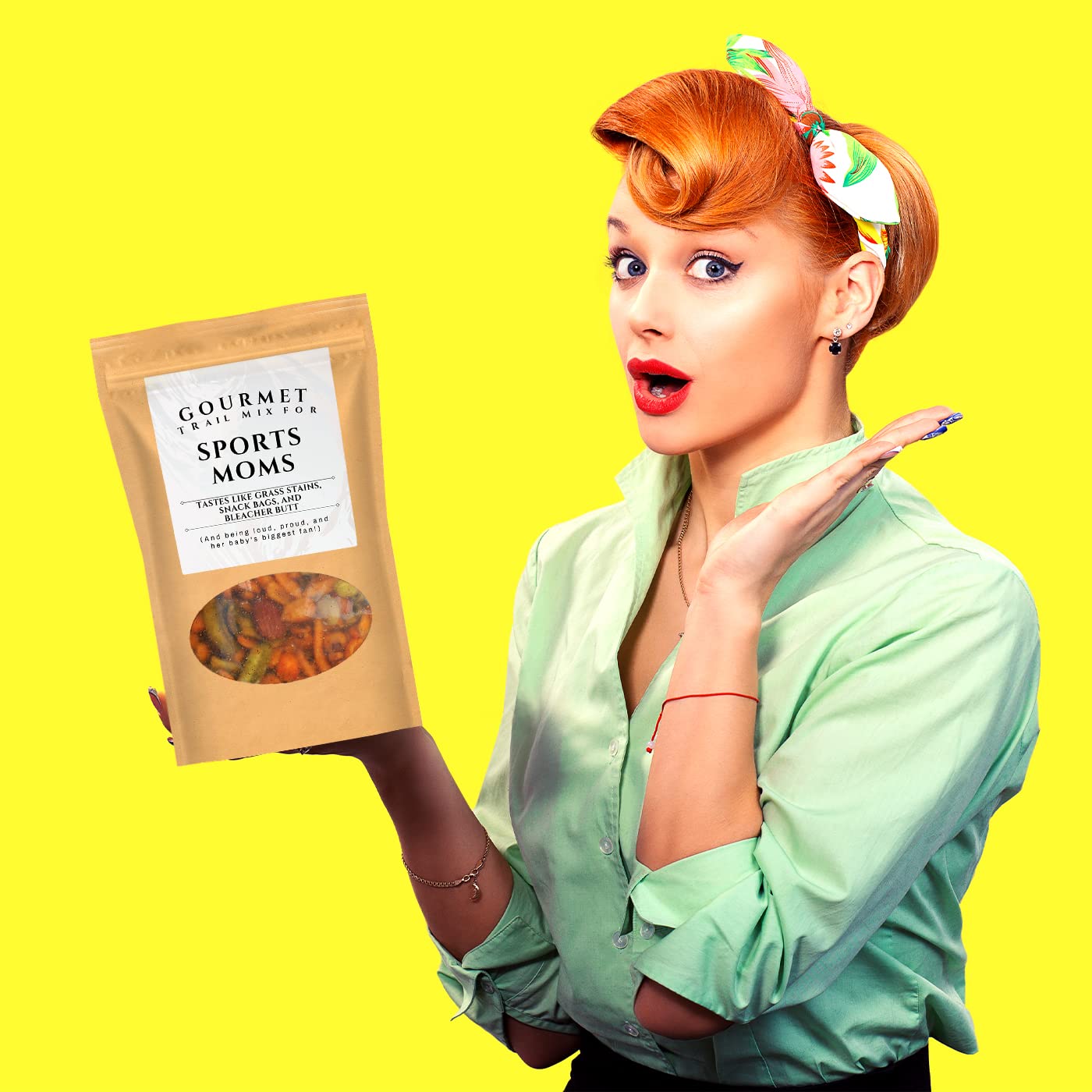 Gourmet Trail Mix for Sports Moms - Funny Gag Gift for Women - Gifts for Mom, Birthday Gift Mother, Fun Stocking Stuffers, Adult Gift Baskets, Trail