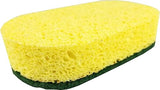 C21-00021(6 pack) Uniware Jumbo Oval Cellulose Sponge With Abrasive,Made In Italy(5.3'' x 3.3'' x 1.3'' (13.5 x 8.5 x 3.3 CM)) (6)