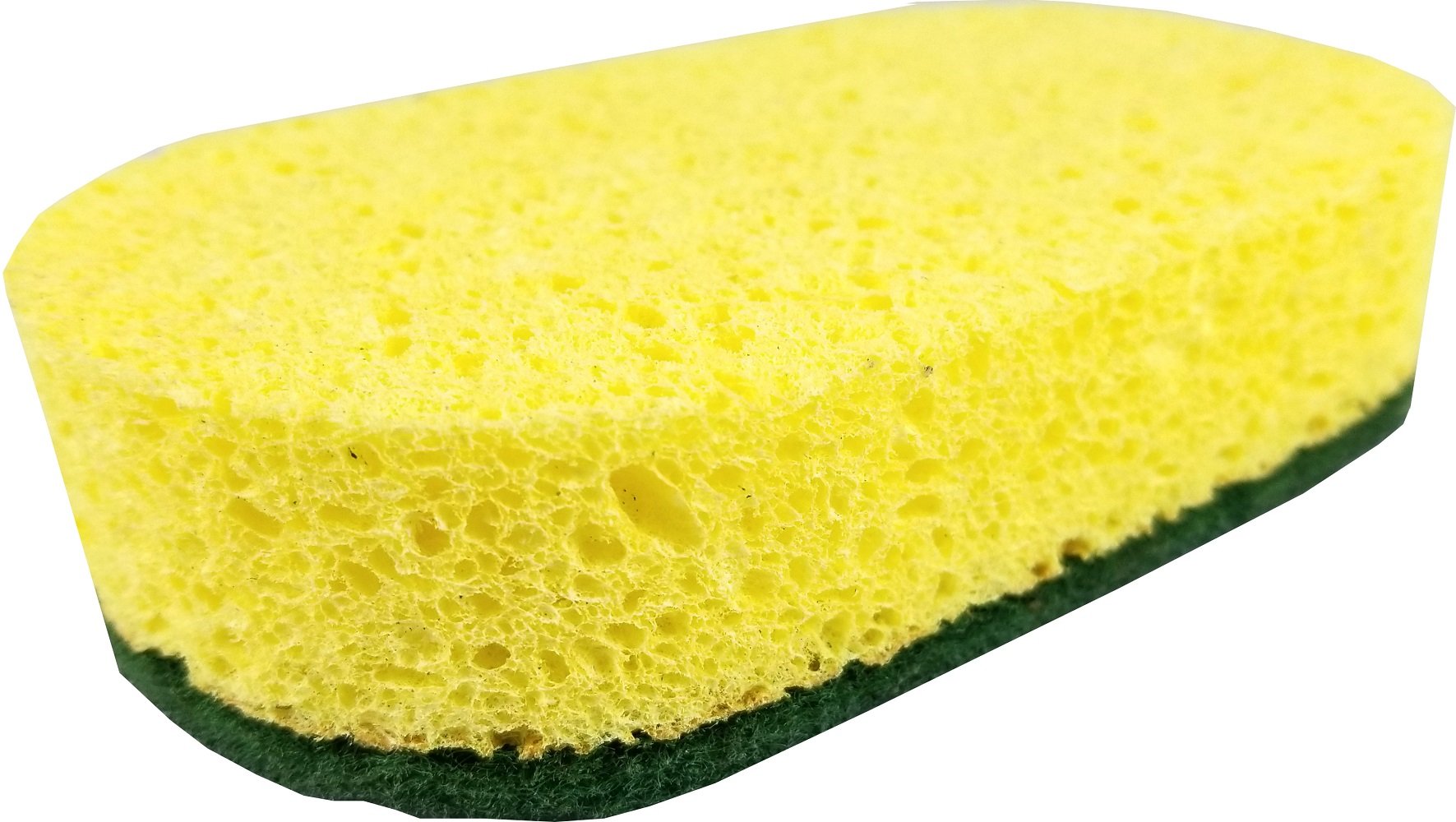 C21-00021(6 pack) Uniware Jumbo Oval Cellulose Sponge With Abrasive,Made In Italy(5.3'' x 3.3'' x 1.3'' (13.5 x 8.5 x 3.3 CM)) (6)
