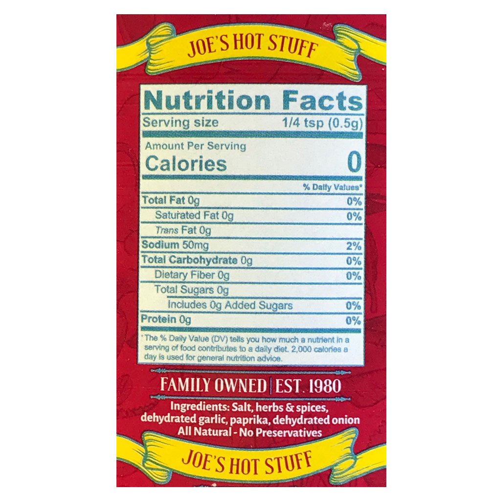 Joe's Hot Stuff Seasoning From New Orleans, 21 Oz