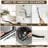 3P Crevice Cleaning Brush Hard Bristle Crevice Grout Cleaner Brush Thin Brush Gap Grout Cleaner for for Household Use, Bathroom, Kitchen