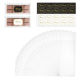 Qiuruoo 200 Pcs Chocolate Bar Wrappers with 200 Pcs gold foil Thank You Stickers - 3.2 x 4.5 Inch Candy Bar Wrappers - Self Adhesive Small Plastic Wax