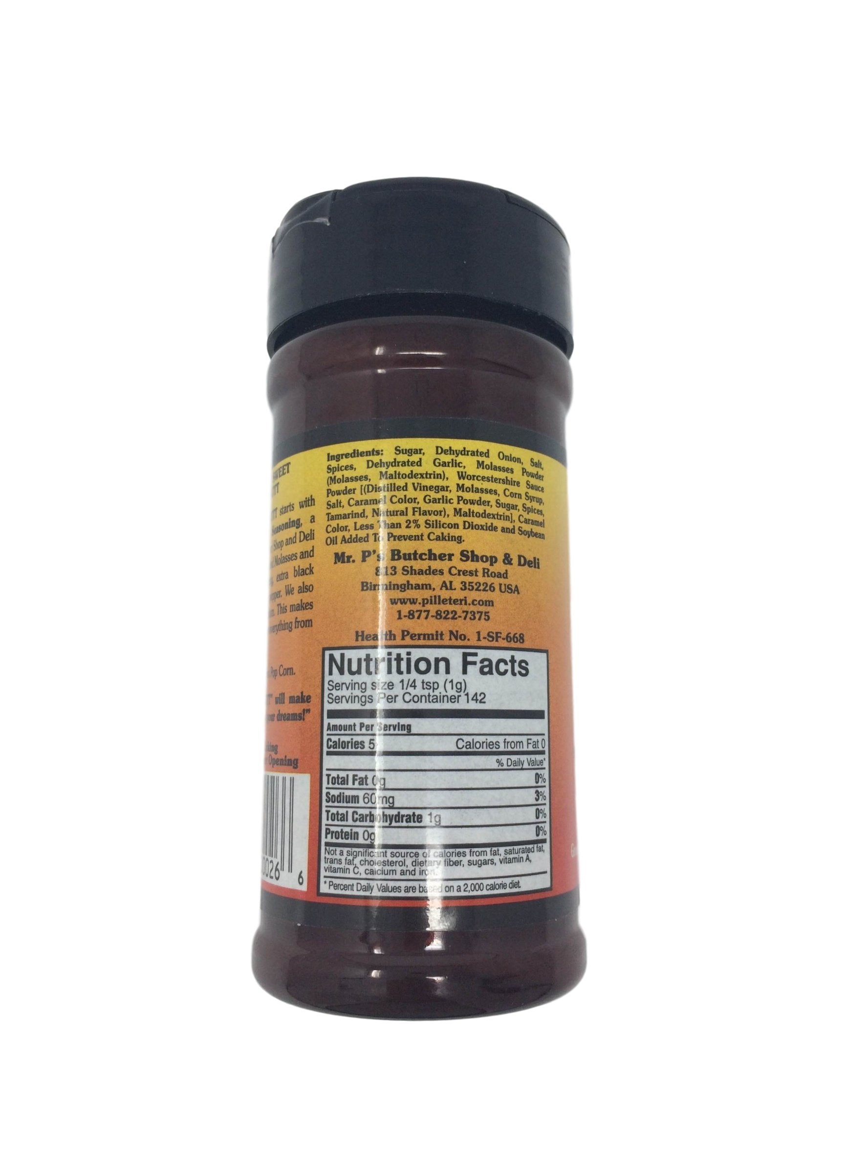 Pilleteri's Original Sweet Rub 'A' Butt Seasoning, 5 oz. Bottle