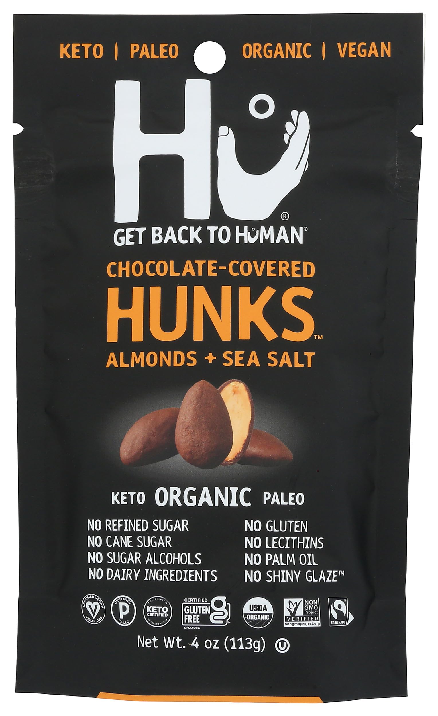 Hu Kitchen Organic Chocolate Covered Almonds, 4 OZ