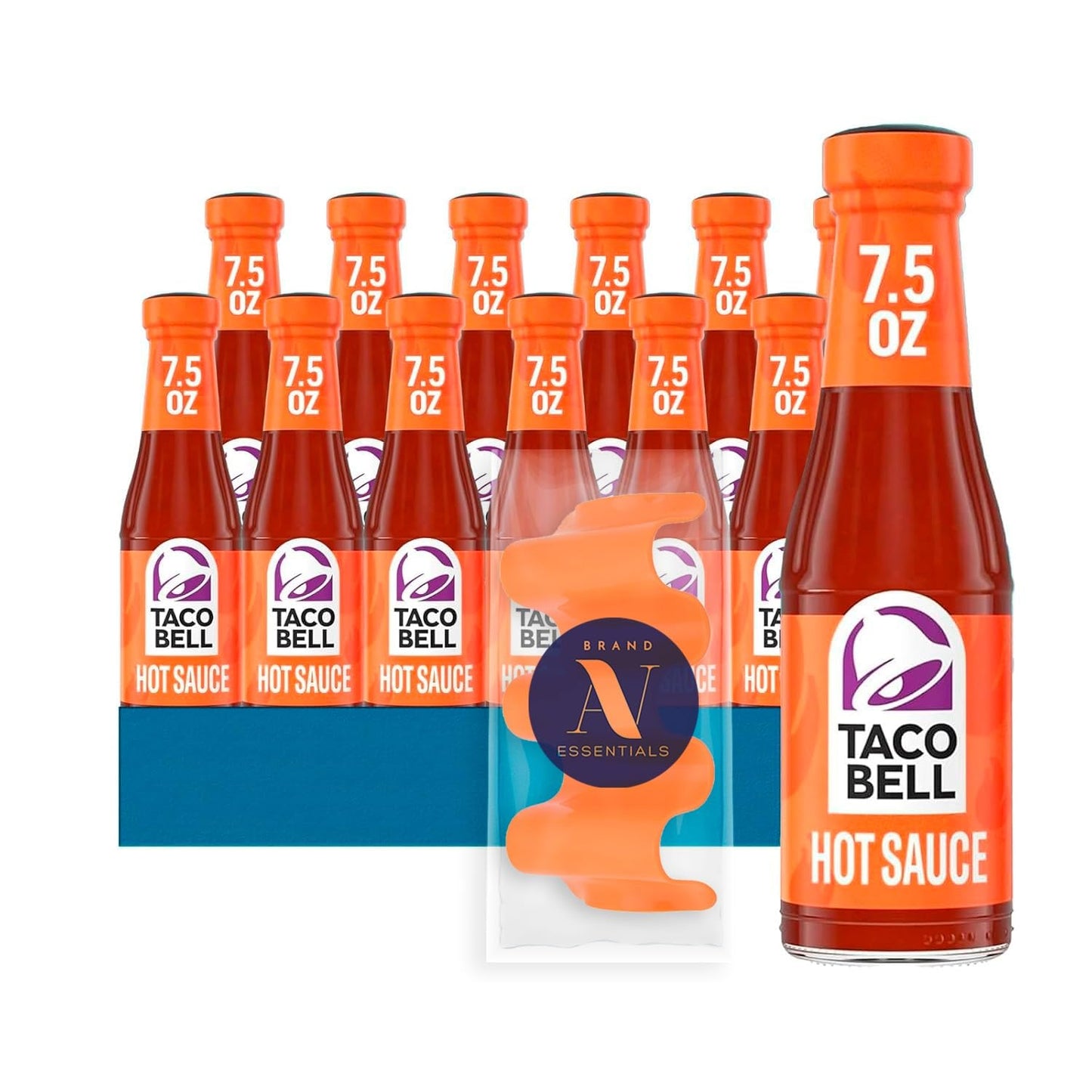 Taco Bell - Lavinia Essentials Bundle: 8-Pack of Hot Sauce, 7.5 oz Glass Bottle + 1 Utility Prop.