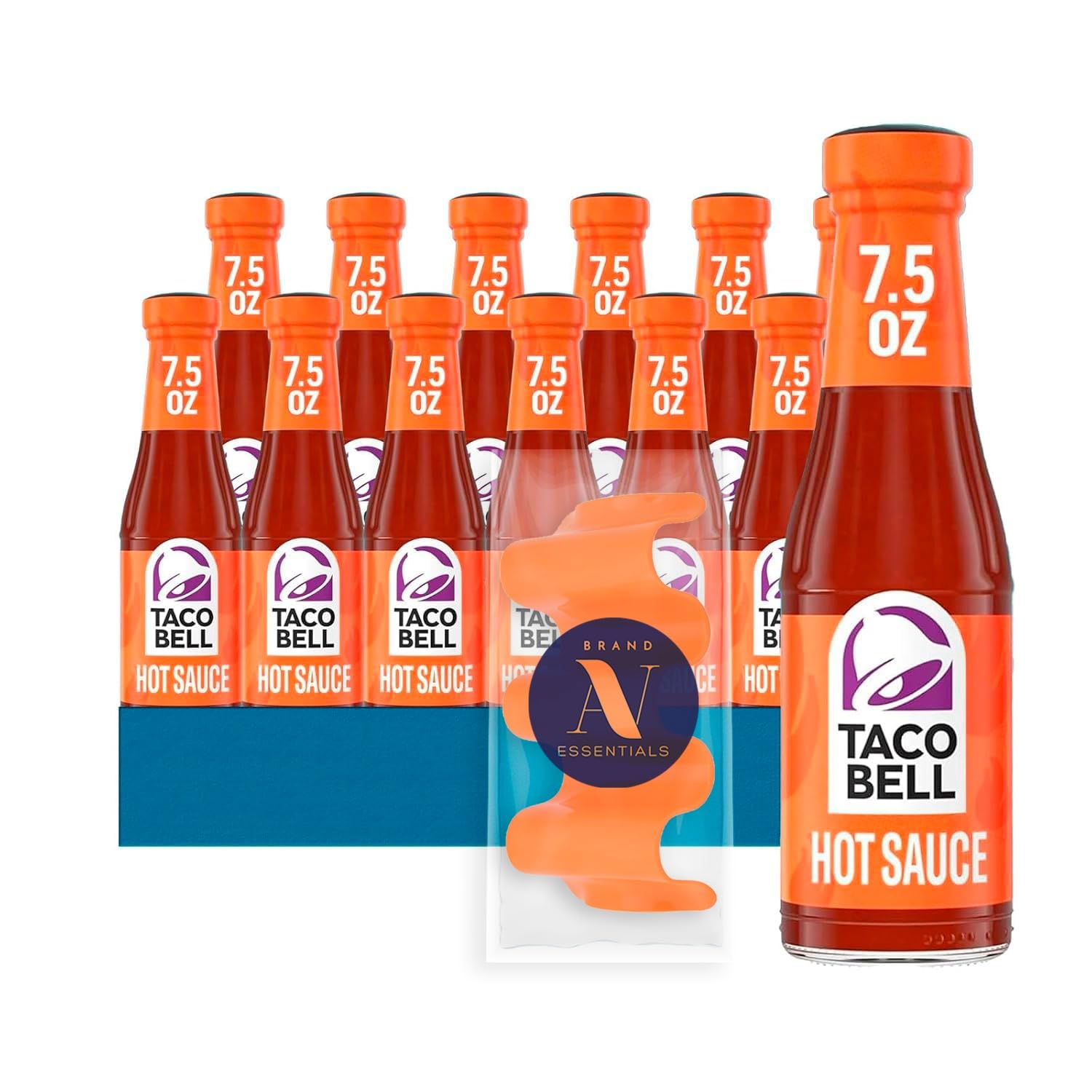 Taco Bell - Lavinia Essentials Bundle: 8-Pack of Hot Sauce, 7.5 oz Glass Bottle + 1 Utility Prop.