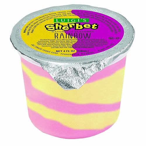 Luigis Rainbow Sherbet Cup -- 96 per case.