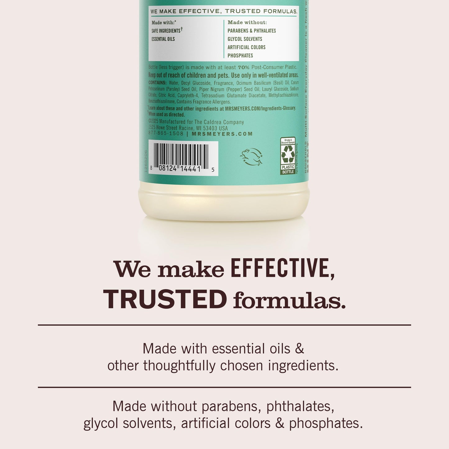 MRS. MEYER'S CLEAN DAY All-Purpose Cleaner Spray, Basil, 16 fl. oz