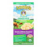 Annies Homegrown Organic Grass Fed Shells and White Cheddar Macaroni and Cheese, 6 Ounce (Pack of 12)