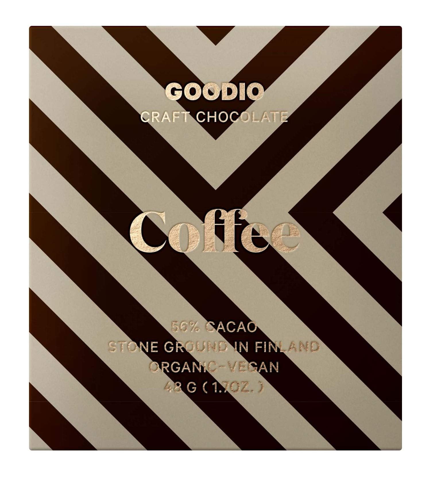 Goodio Organic Chocolate Bar, Coffee 56%, 1.7 Ounce, Vegan, Gluten-free, Soy-Free, non-GMO