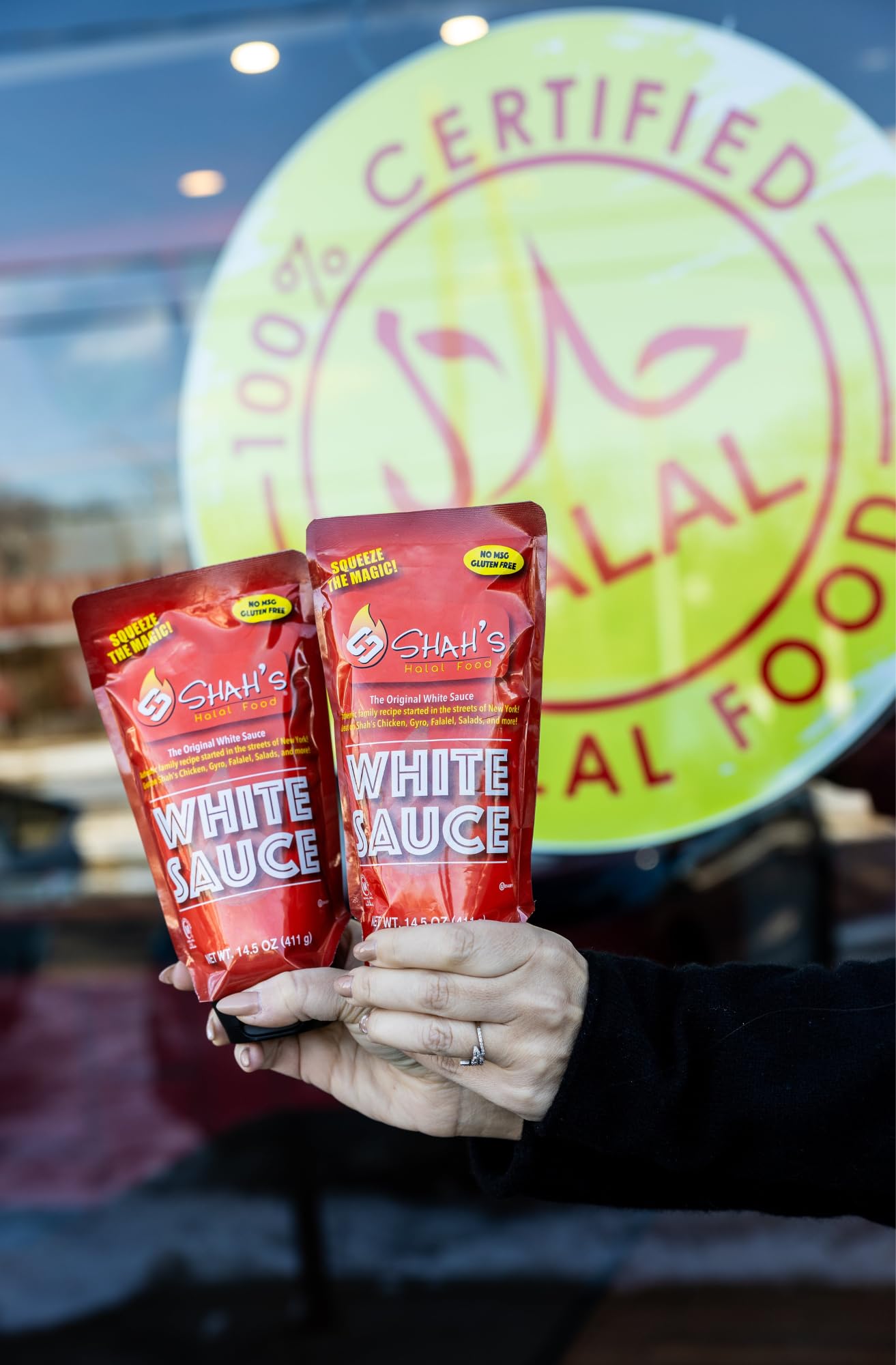 SHAH'S HALAL FOOD White Sauce | Mediterranean and Middle Eastern Flavor | No MSG | Gluten-Free | Halal Certified | Authentic Family Recipe | Pack of 1