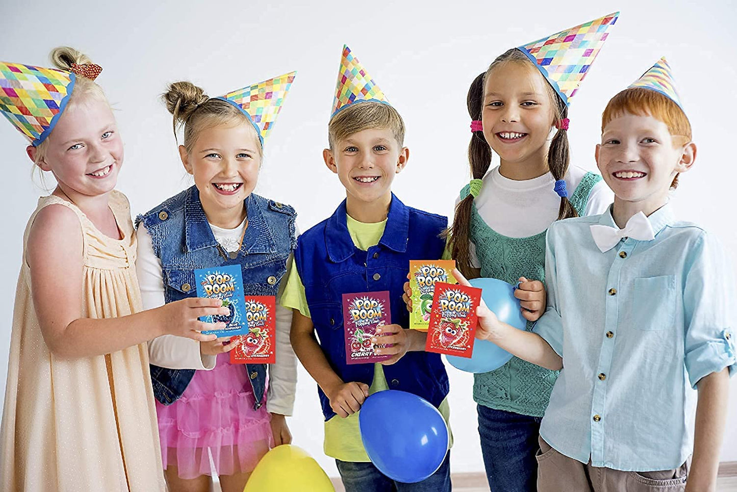Pop Boom Popping Candy - Blue Raspberry Flavor | 16 packs