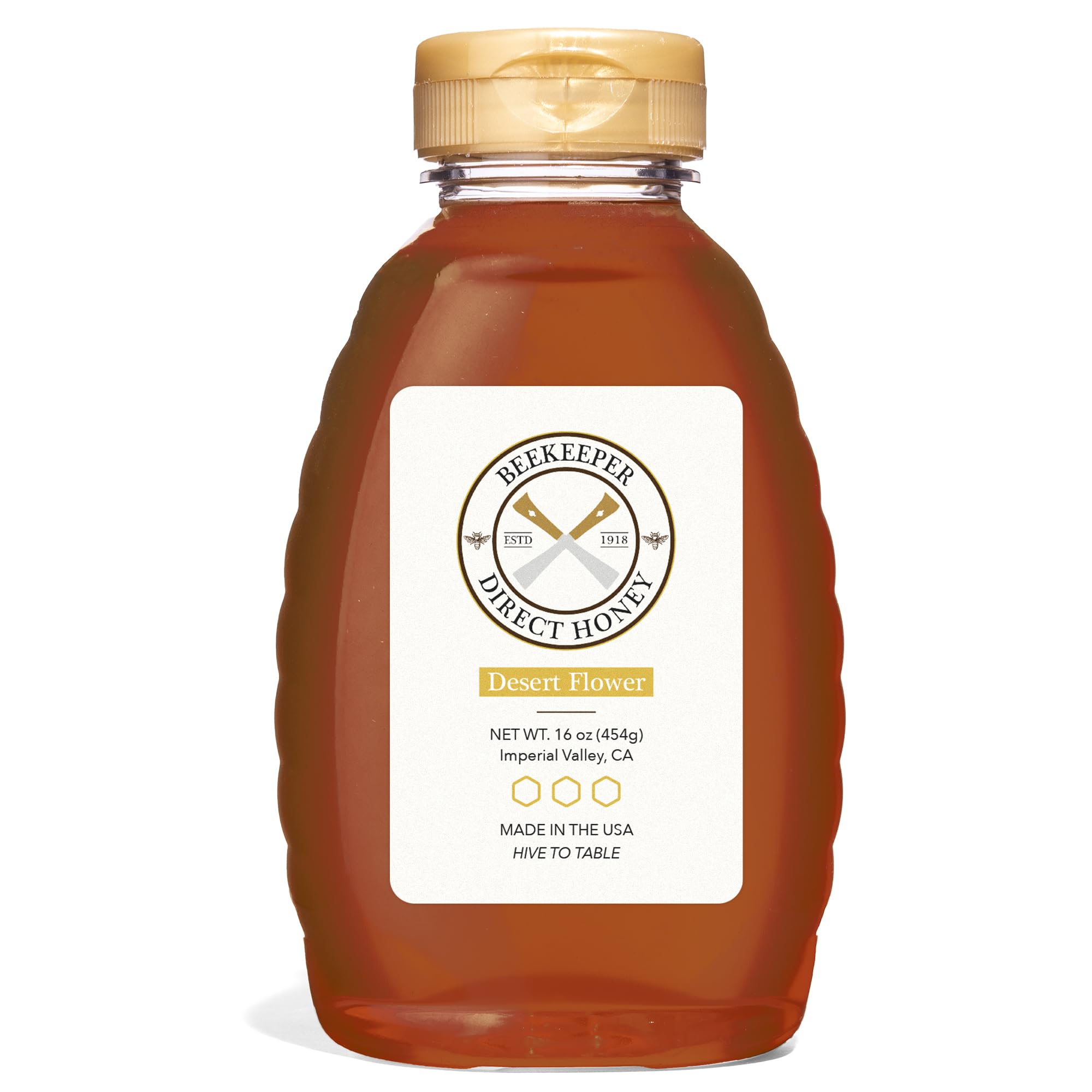 Beekeeper Direct Raw Unfiltered Honey - Real Raw Desert Flower Honey - All Natural Non-GMO Pure Gourmet Honey - Local California Sonora Desert Blossom