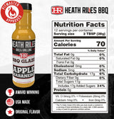 Heath Riles BBQ Apple Habanero BBQ Glaze - Apple BBQ Sauce, Sweet & Spicy Rib Glaze for Pork Butt, Ham Glaze or Ribs - 80+ BBQ Championships, 12 oz