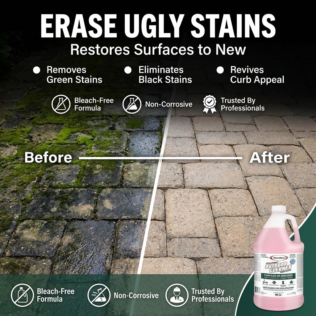 Citra-Shield Outdoor - Concrete, Roof, Walls, Headstone, Deck, and Vinyl Siding Cleaner - RTU Outdoor Cleaner Pack of 4