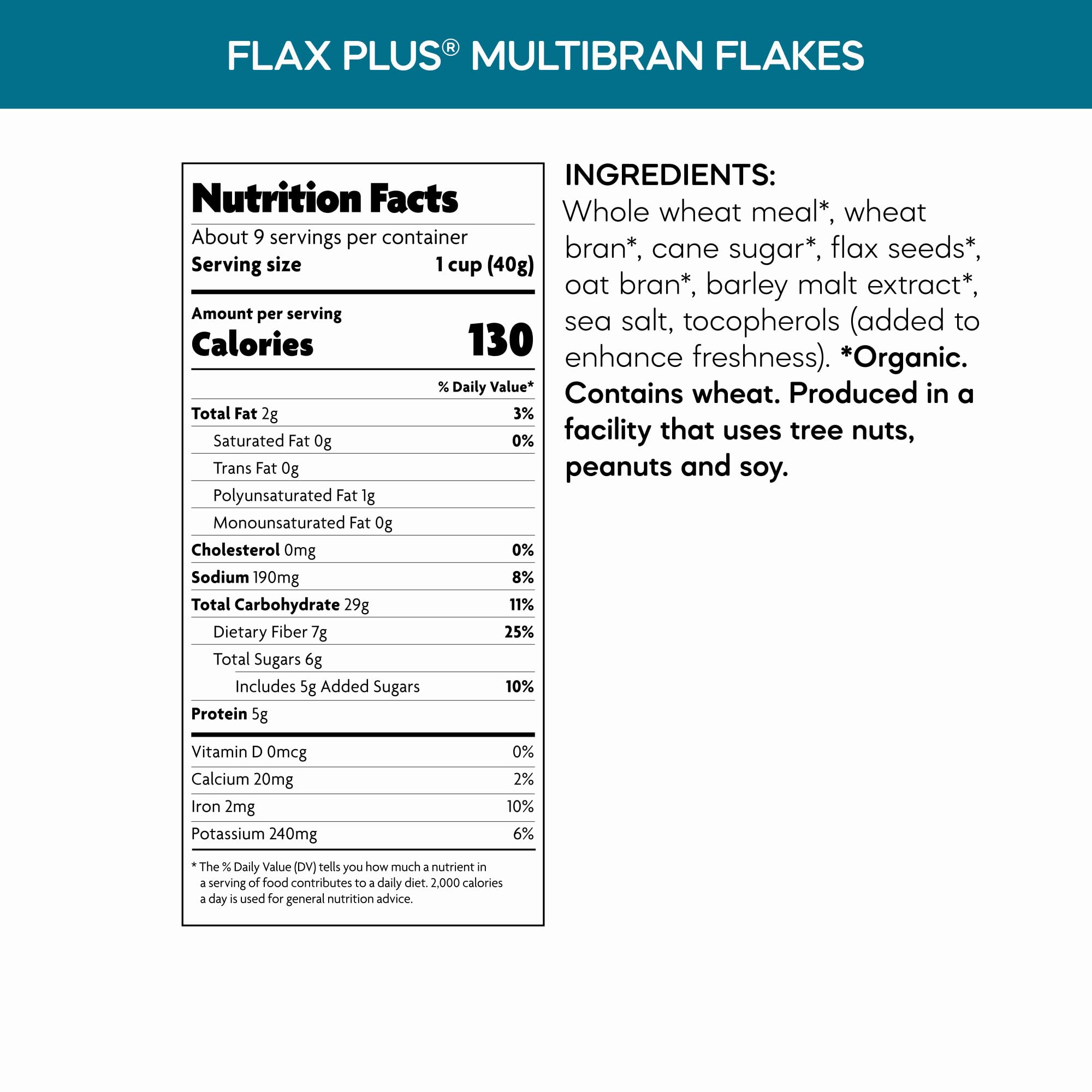 Nature's Path, Cereal Flax Plus Flakes Organic, 13.25 Ounce