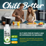 LULUGLITTER Ice Maker Countertop Cleaner 240ml 4 Use For lce Machine Cleaner and Descaler Compatible with EUHOMY silonn All Major Brands