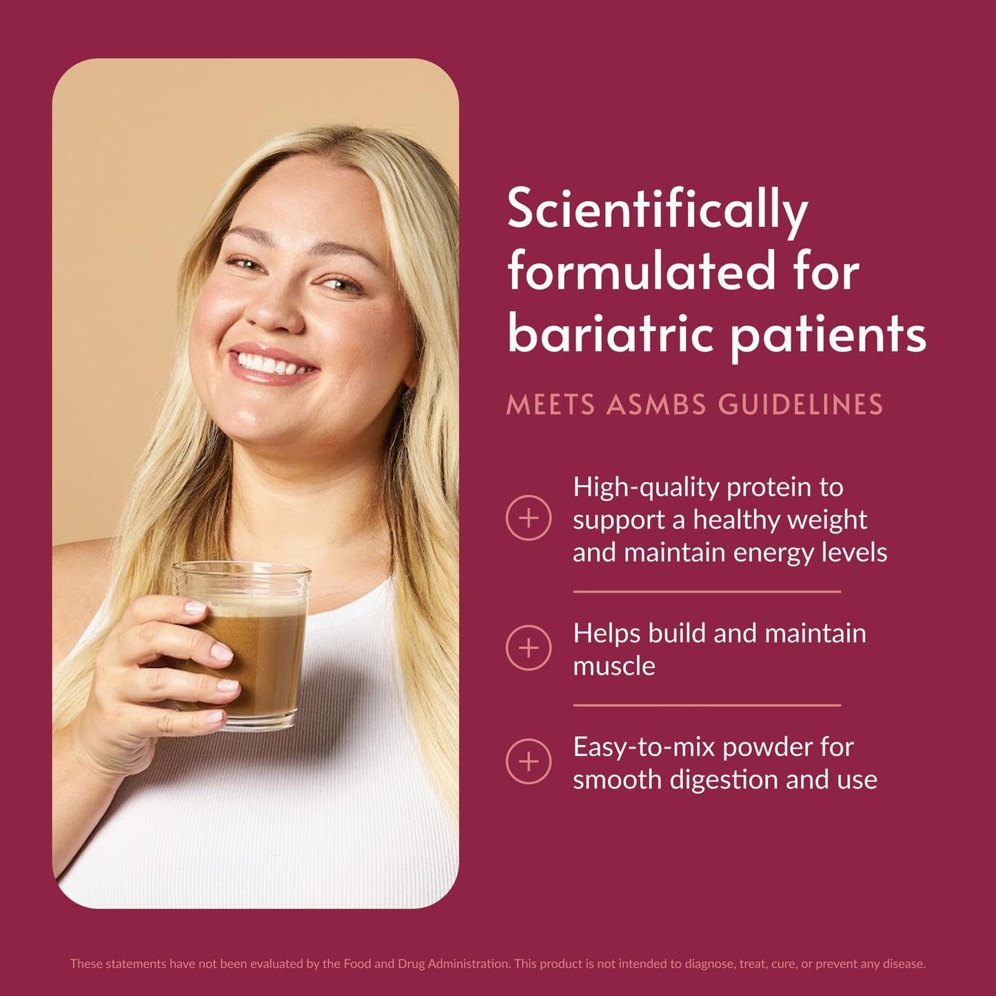 Bariatric Advantage High Protein Meal Replacement Drink Mix, Protein Powder Whey Isolate for Gastric Bypass and Sleeve Gastrectomy Patients, 27g