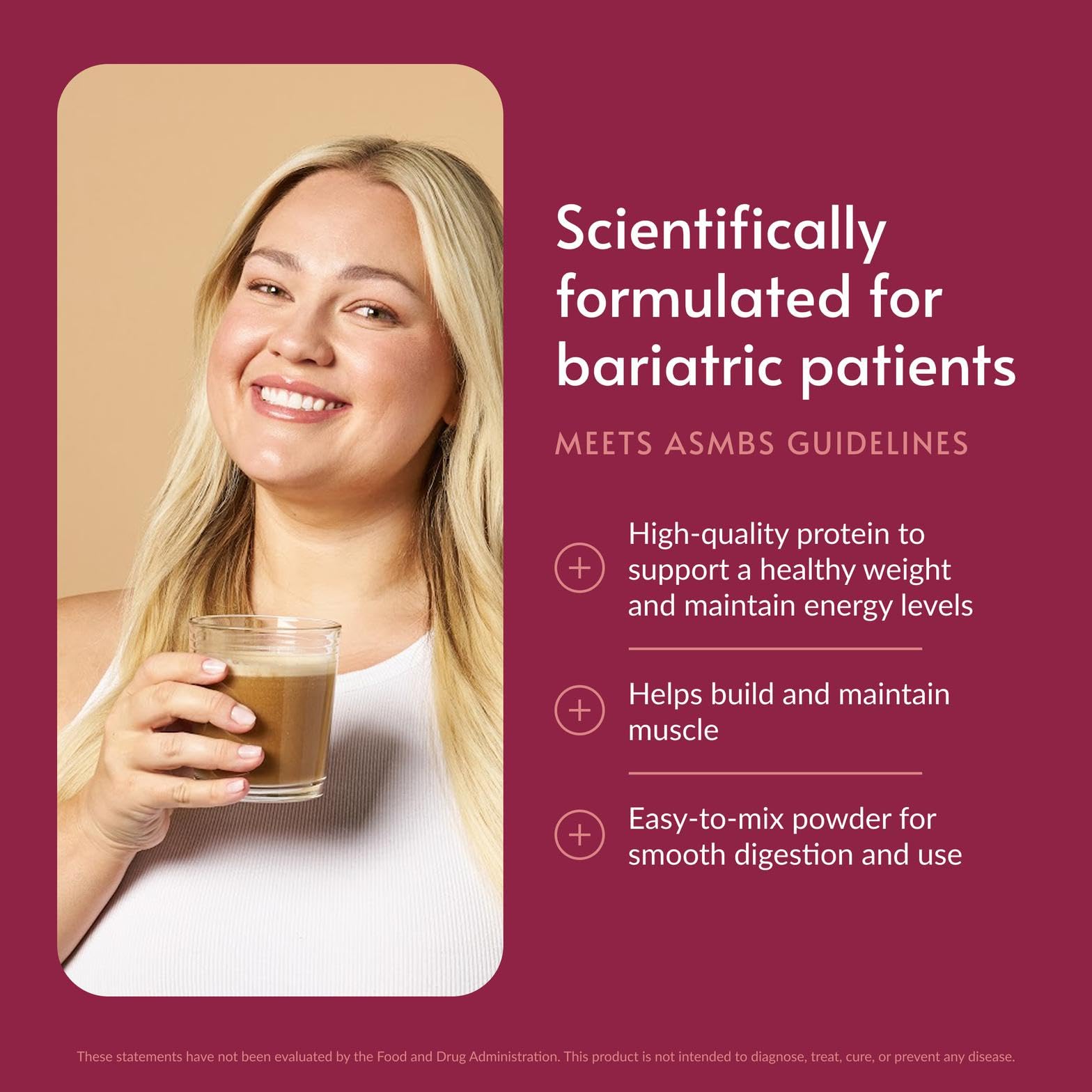 Bariatric Advantage High Protein Meal Replacement Drink Mix, Protein Powder Whey Isolate for Gastric Bypass and Sleeve Gastrectomy Patients, 27g