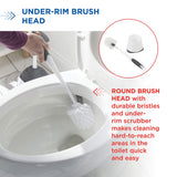 Clorox Under-Rim Toilet Bowl Brush with Corner Storage Caddy, 16 x 5 x 5.5 in
