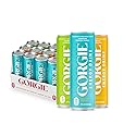 GORGIE Tropical Variety, Sugar-Free Natural Energy Drink Sparkling, Healthy Energy Drinks - Green Tea, Biotin, B Vitamins -150mg Caffeine, Vegan