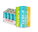 GORGIE Tropical Variety, Sugar-Free Natural Energy Drink Sparkling, Healthy Energy Drinks - Green Tea, Biotin, B Vitamins -150mg Caffeine, Vegan