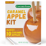 Concord Foods Caramel Apple Kit: Fall Favorite Treat - Indulge in Chewy Apples! Makes 10 Caramel Apples per Box, 5 oz