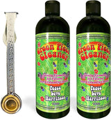 Green Piece® Cleaner - Two of the 16 oz Bottles of Glass Cleaner (Made in USA) - Including a 100% Stainless Steel Reamer - 3 in 1 tool - Excellent
