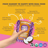 Happiness Foods™ Caribbean Coconut - Sprouted Organic Raw Pumpkin Seeds - High Protein, Certified USDA Organic, Non-GMO, Low Carb, Vegan, Gluten-Free