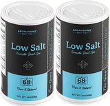 Aromasong Low Sodium Sea Salt 13 OZ. | 2-Pack | Saltshaker 100% Natural Fine Grain Dead Sea Potassium Chloride with Dead Sea Salt.