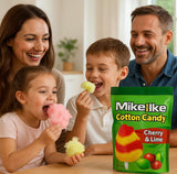 Mike and Ike Cotton Candy, Cherry Lime and Strawberry Lemon Flavors, Soft Fluffy Sugar Floss, 2 Pack
