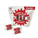 Cherry Mash Candy Bars in Stand-Up Pouch Bag - Original Mini Candy Bars with Soft Cherry Center & Chocolate Peanut Coating - Classic American