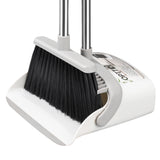 OPTTIDI Broom with Dustpan Combo Set, Hand Broom and Dustpan Set for Sweeping Indoor Angle Broom for Home Office Kitchen Lobby Floor Pet Hair