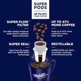 Majestic Blends Organic Coffee, Ponderosa French Roast SUPER PODS, Single Serve Coffee Pods, 24 count