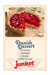 Junket Danish Dessert Strawberry Mix - for Strawberry Pie Filling, Cheesecake Topping, Sauces, Puddings, and Glazes. Easy! Add Water, Heat 60 Seconds, Add Fresh Fruit - Enjoy! 4.75 Ounce (Pack of 12)