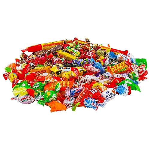 Sweet Candy Mix Gift Bag - Russian & Ukrainian Candy Mix - Assortment Chocolate and Caramel Party Candy Mix of Eastern European Confectionery