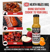 Heath Riles BBQ Apple Habanero BBQ Glaze - Apple BBQ Sauce, Sweet & Spicy Rib Glaze for Pork Butt, Ham Glaze or Ribs - 80+ BBQ Championships, 12 oz
