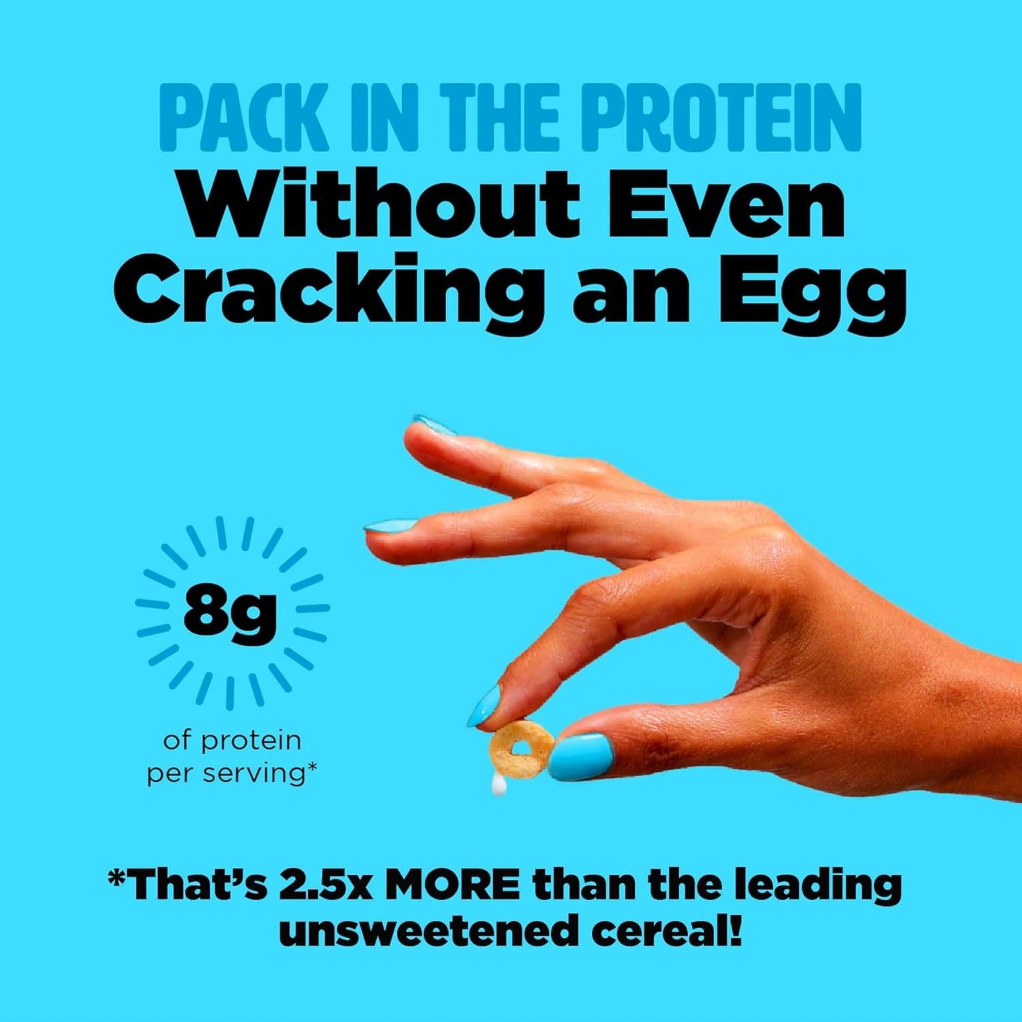 Three Wishes Grain-Free & Protein Cereal - Healthy, Sugar-Free & Gluten-Free Breakfast Cereal - Low Carb, Plant-Based, Vegan & Non-GMO - Unsweetened