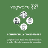 Vegware Compostable CPLA Plastic Utensils Set, Case of 250, Disposable Knife, Fork, Spoon, and Recycled Napkin, Renewable Material Made from Plants