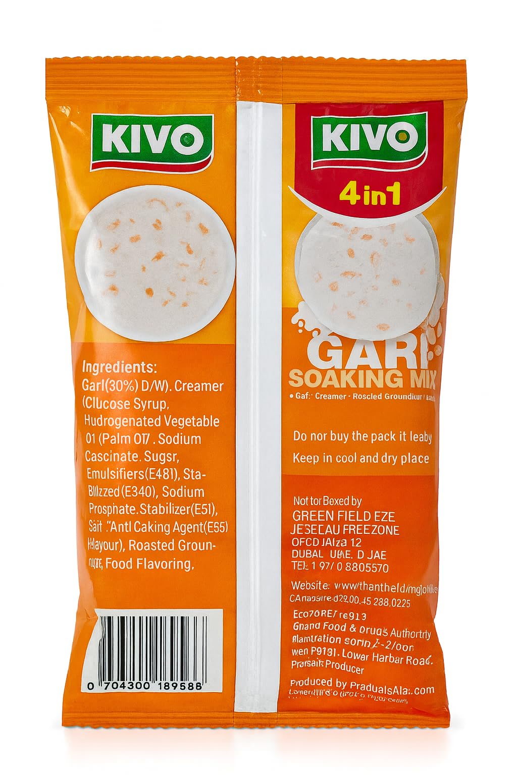 KIVO 4 in 1 Gari Soaking Mix 125g Pack of 10