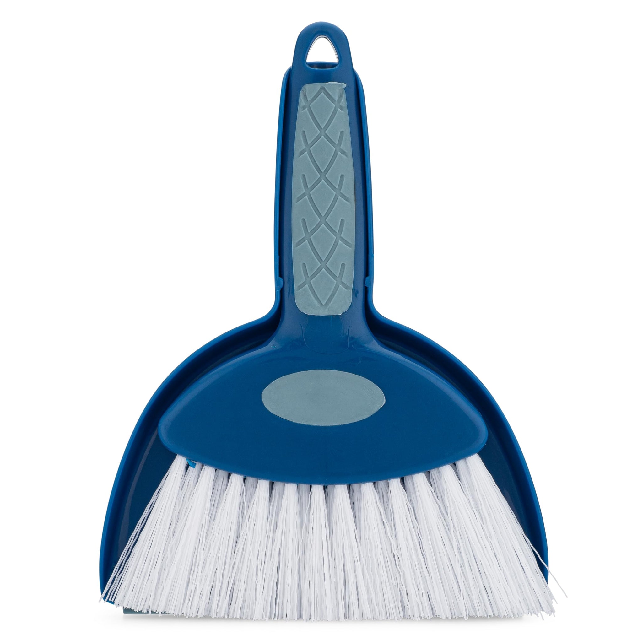 Small Broom with Snap-on Dust Pan, Blue Hefty Durable (1)