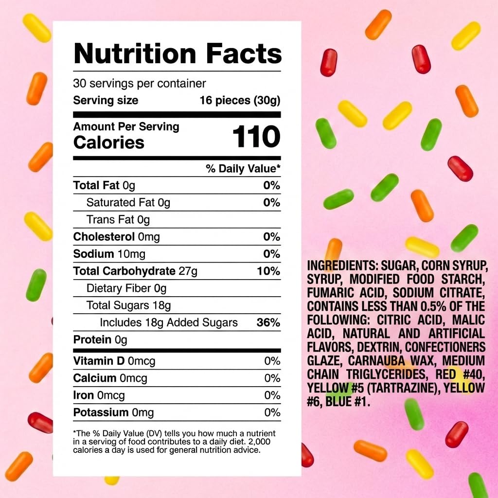 Mike and Ike Candy - 2 lbs Bulk Pack | Assorted Chewy Fruit Candy Bulk | Orange, Cherry, Strawberry, Lemon & Lime Flavor | Big Bag of Sweet Treats