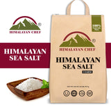 Himalayan Chef Sea Salt, Coarse Grain, 640 Ounces Mineral Salt, Pure & Natural Sun Dried Sea Salt, Unrefined, Gluten Free, Grinder Refill Sea Salt