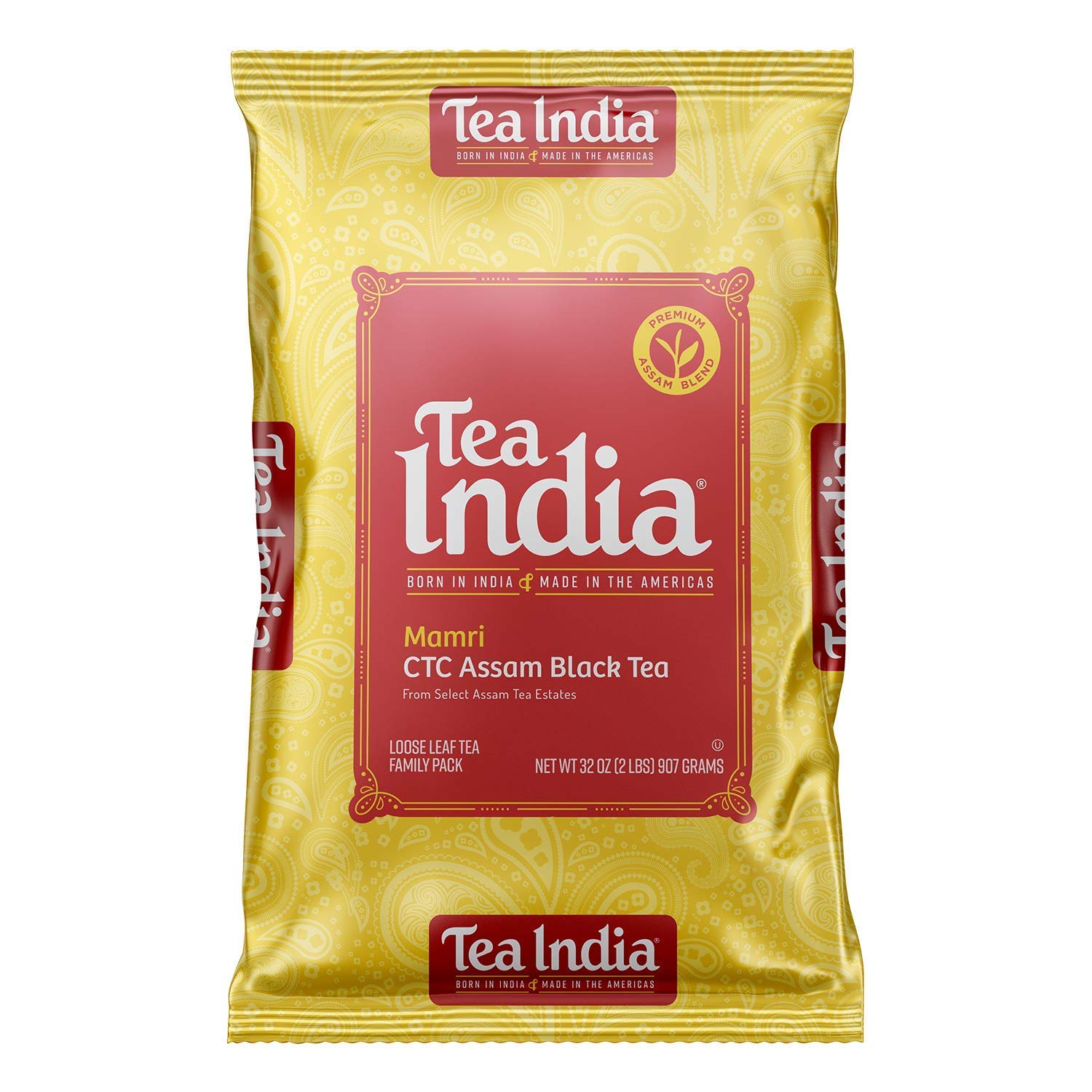 Tea India Assam Black Tea, CTC Loose Leaf, 2 lb
