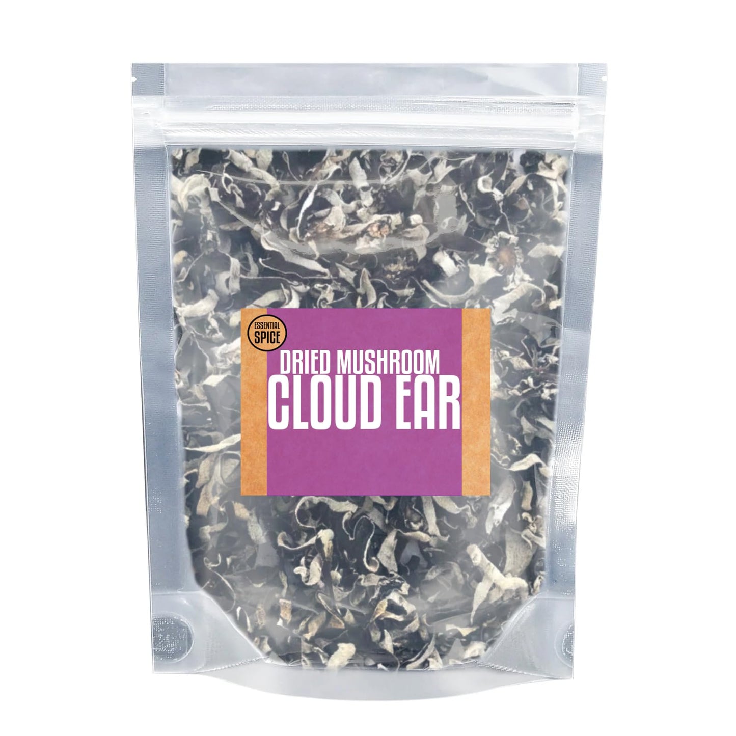 Essential Spice Dried Cloud Ear Mushrooms, - Delicate Texture & Mild Flavor, Whole Black Fungus - Ideal for Stir-Fries, Soups, Noodles & Salads - Easy