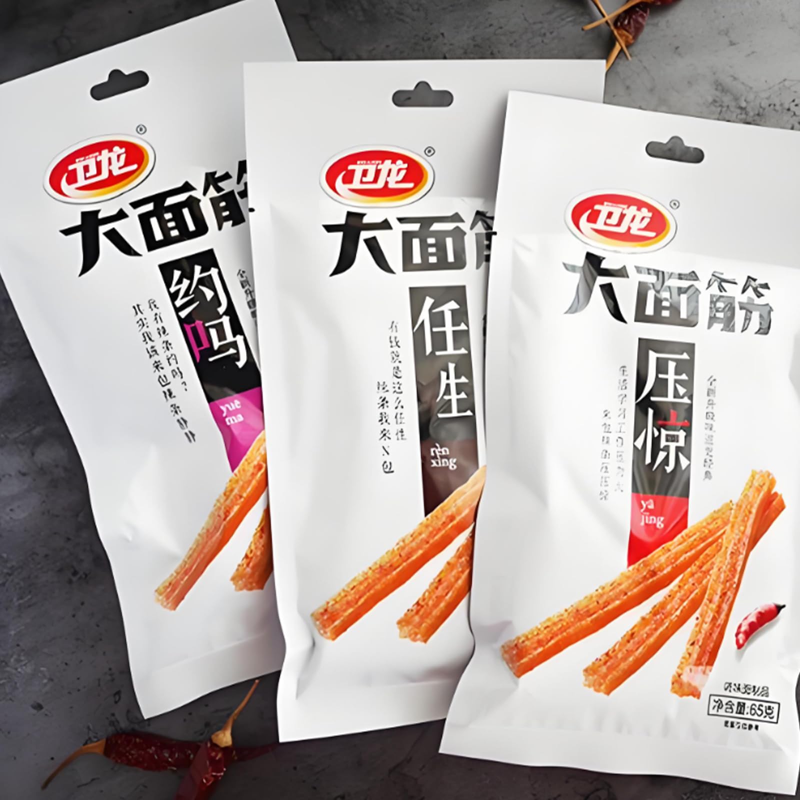 Spicy Strip, WeiLong Latiao, Spicy Gluten, A small,StripGift Pack,Chinese Special Casual Snack Food, WeiLong Latiao, enjoy delicious food