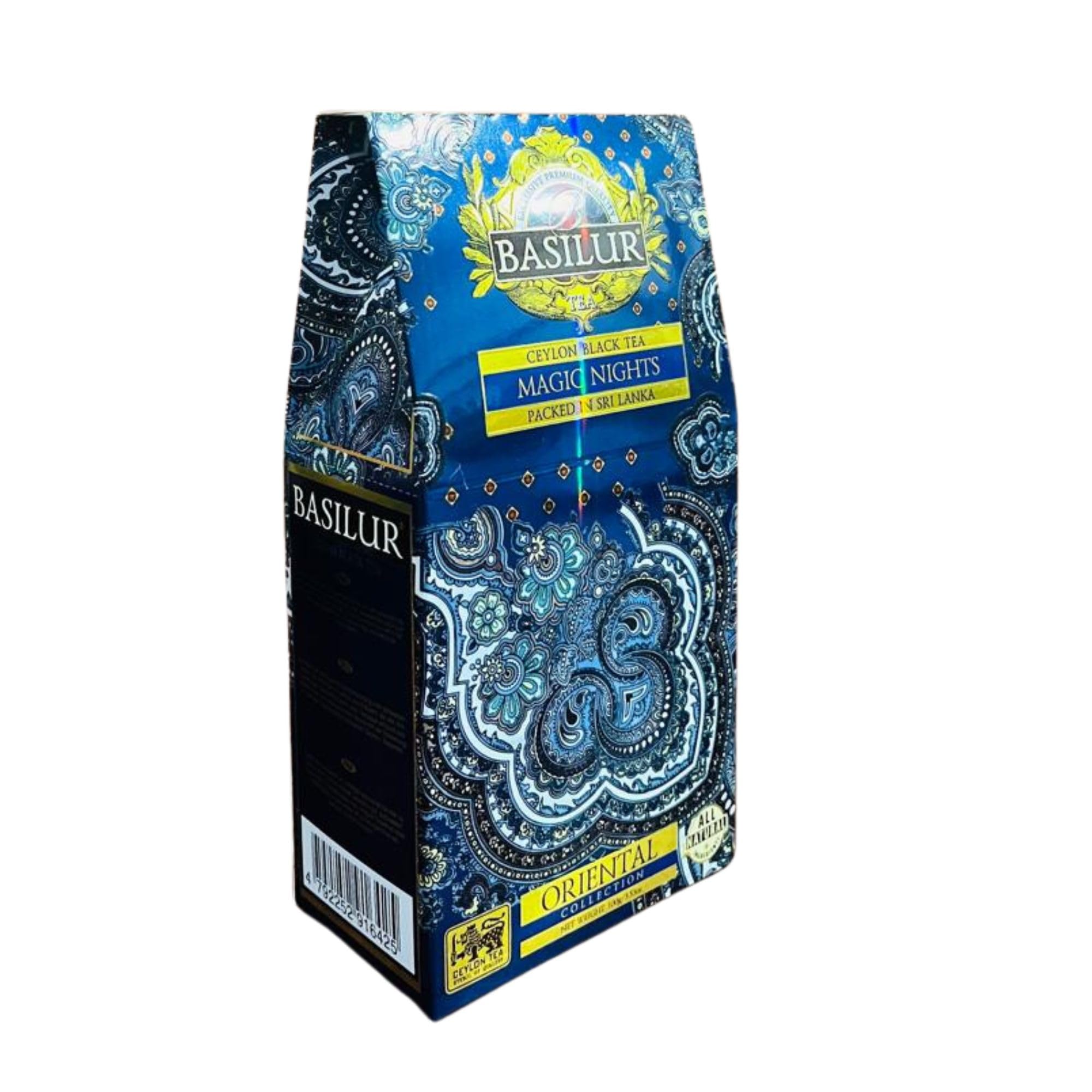 Basilur | "Magic Nights " Oriental Collection | Black Leaf Tea with cranberry and cornflower | 100g (3.52oz.) Per Pack
