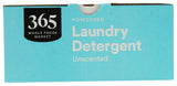 365 by Whole Foods Market, Powdered Laundry Detergent, Unscented, 80 HE Loads, 80 Ounce