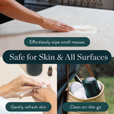 Biom All-Purpose Cleaning Wipes Refill (8pk x 60ct Each)- Fragrance Free - Biodegradable, All Natural, Plant-Based, Non-Toxic Wipes for Home & Travel